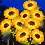 Homeleo Solar Sonnenblumen 3er-Set – LED Gartenbeleuchtung mit Automatik & Wasserschutz