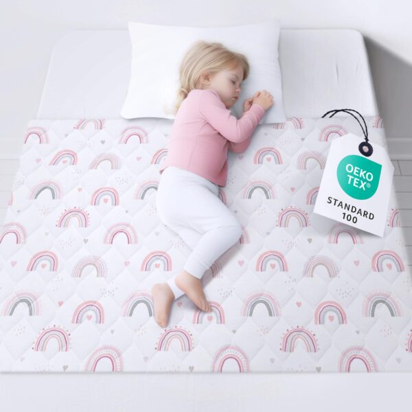 SpielLieb® Bettunterlage wasserdicht 90×200 cm – OEKO-TEX zertifiziert für Kinderbetten