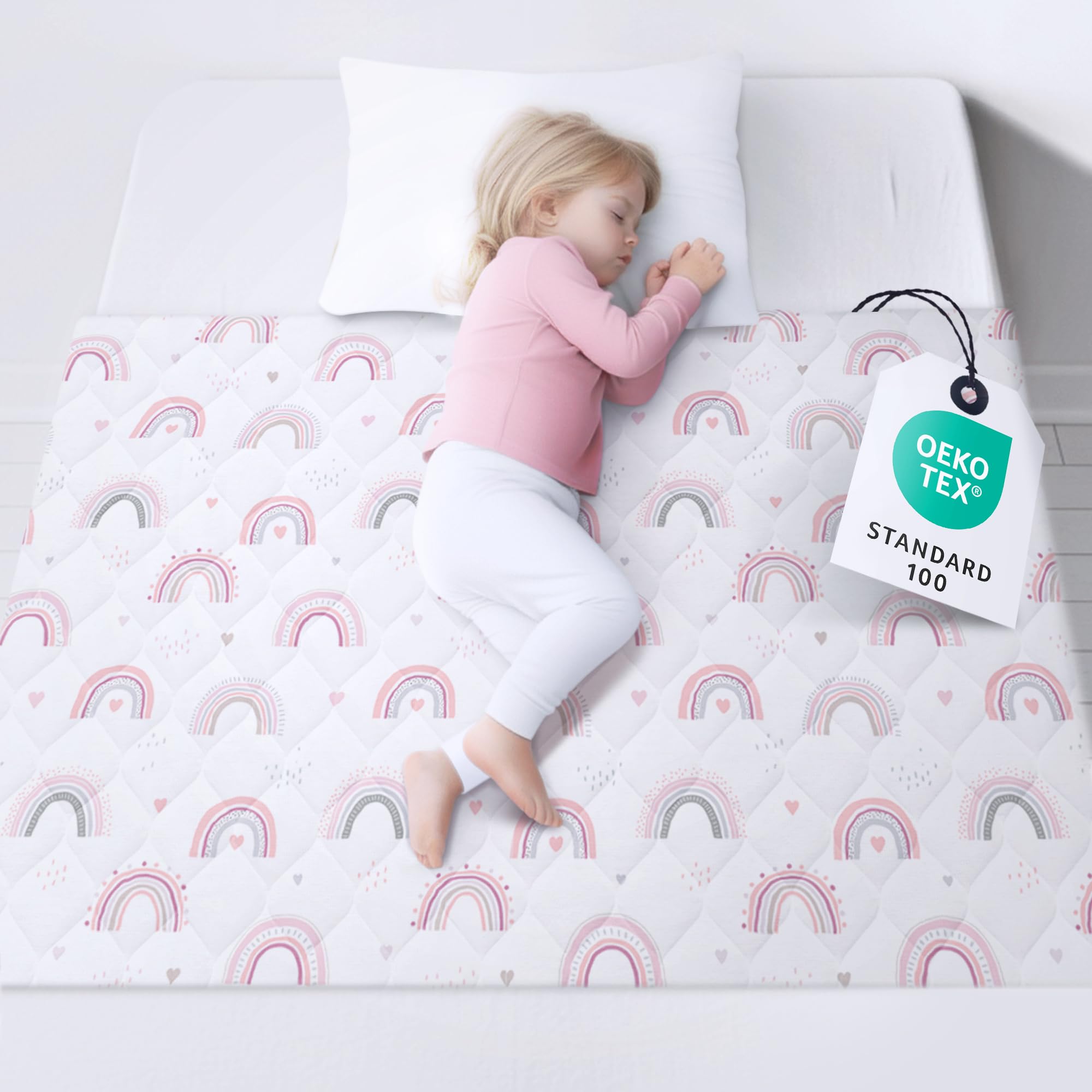 SpielLieb® Bettunterlage wasserdicht 90×200 cm – OEKO-TEX zertifiziert für Kinderbetten