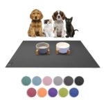 SanoZoo Napfunterlage 40x60cm Grau – Rutschfeste Futtermatte Öko-Tex Made in Germany