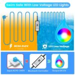 LyLmLe 20W RGB LED Poolbeleuchtung – IP68 Unterwasserlicht mit App-Steuerung für Pools – Bild 3