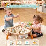 Hewaurorion 9-in-1 Montessori Aktivitätstisch aus Holz – Förderung der Motorik ab 1 Jahr – Bild 4