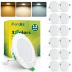 Fondiiz LED-Einbaustrahler 230V, 6W, 700LM – 12er Set mit 3 Farbtemperaturen für Badezimmer