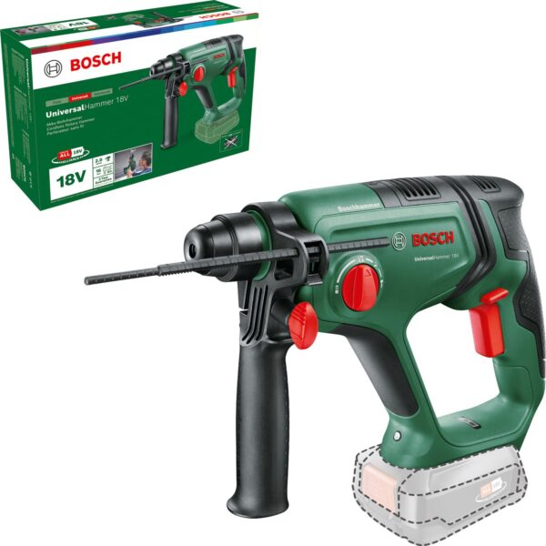 Bosch UniversalHammer 18V Akku-Bohrhammer – 4-in-1 SDS plus für Bohren & Meisseln