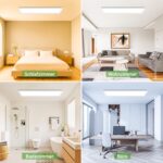 zemty LED Panel Deckenleuchte 58x20 cm, 32W 3500lm – Dimmbar mit Fernbedienung für Küche & Schlafzimmer – Bild 7