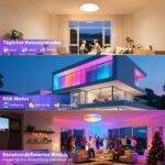 Swoieltr 24W LED Deckenleuchte RGBIC Smart – Dimmbar mit Alexa & Google Assistant – Bild 2
