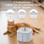 AIAUON Katzenbrunnen 2,5L mit 2 Filtern – Ultraleise Pumpe & LED-Wasserstandsfenster – Bild 4