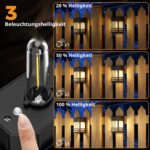 btfarm 4er-Set Solar-Wandleuchten mit 3-Stufen-Helligkeit – IP65 Warmweiß für Garten & Terrasse – Bild 2