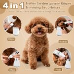 ETACCU 4-in-1 Akku-Hundetrimmer mit Keramikklinge – Leiser Tierhaarschneider für Hunde & Katzen – Bild 7