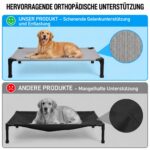 Niubya Erhöhtes Hundebett 107x77 cm – Outdoor Hundeliege für grosse Hunde bis 32 kg – Bild 4