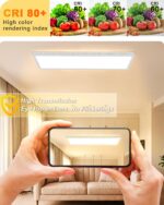 Bowfar LED Deckenleuchte 24W, 58x20cm – Dimmbar mit Fernbedienung für alle Räume – Bild 5