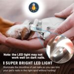 WWVVPET Nagelknipser mit LED-Licht – Professionelle Krallenschere für Hunde & Katzen – Bild 2