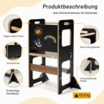 labebe Montessori Lernturm 3 in 1 mit Tafel – Klappbar & Sicher ab 1 Jahr – Bild 4