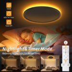 NEEMOSI LED Deckenleuchte 24W dimmbar mit Fernbedienung & Timer – Ø29,5cm für jeden Raum – Bild 2