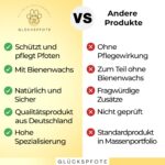 GLÜCKSPFOTE® Pfotenbalsam Stick 40g mit Bienenwachs – Pfotenschutz für Hunde & Katzen – Bild 7