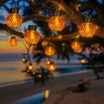 Hqynss 8er Solar-Hängeleuchten mit Flammeneffekt – IP65 Gartenleuchten für Aussen – Bild 5