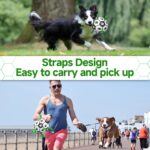 HETOO Hundespielzeug-Fussball mit Haltelaschen – Interaktives Tauzieh- & Wasserspielzeug für mittelgrosse & grosse Hunde – Bild 3