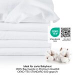 MAKIAN Moltontücher 80x80 cm 5er Set – Premium Flanell Baumwolle für Babys – Bild 5