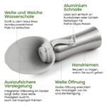 Youyijia 800ml Hunde Trinkflasche Edelstahl – Auslaufsicher mit Faltbarem Napf – Bild 5
