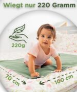 Jubi® Babydecke Sommerdecke – 100% Baumwolle, Waffelstruktur, Oeko-Tex – Bild 6