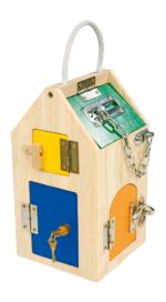 small foot Schlosshaus aus Naturholz – Motorik-Spielzeug mit 7 Schlössern für Kinder ab 3 Jahren – Bild 6