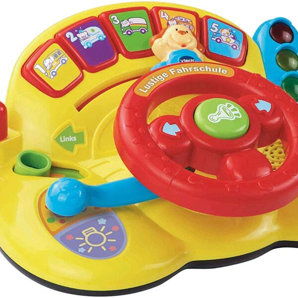 VTech Baby Lustige Fahrschule – Interaktives Lenkrad Spielzeug für 12-36 Monate