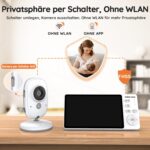 boifun nova Babyphone mit Kamera 5" 1080P – WLAN-frei mit Nachtsicht & 20h Akku – Bild 3