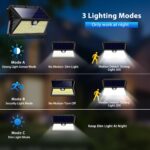 Giliwosy Solar-Wandleuchte mit Bewegungsmelder – IP65 Gartenleuchte 3 Modi – Bild 3