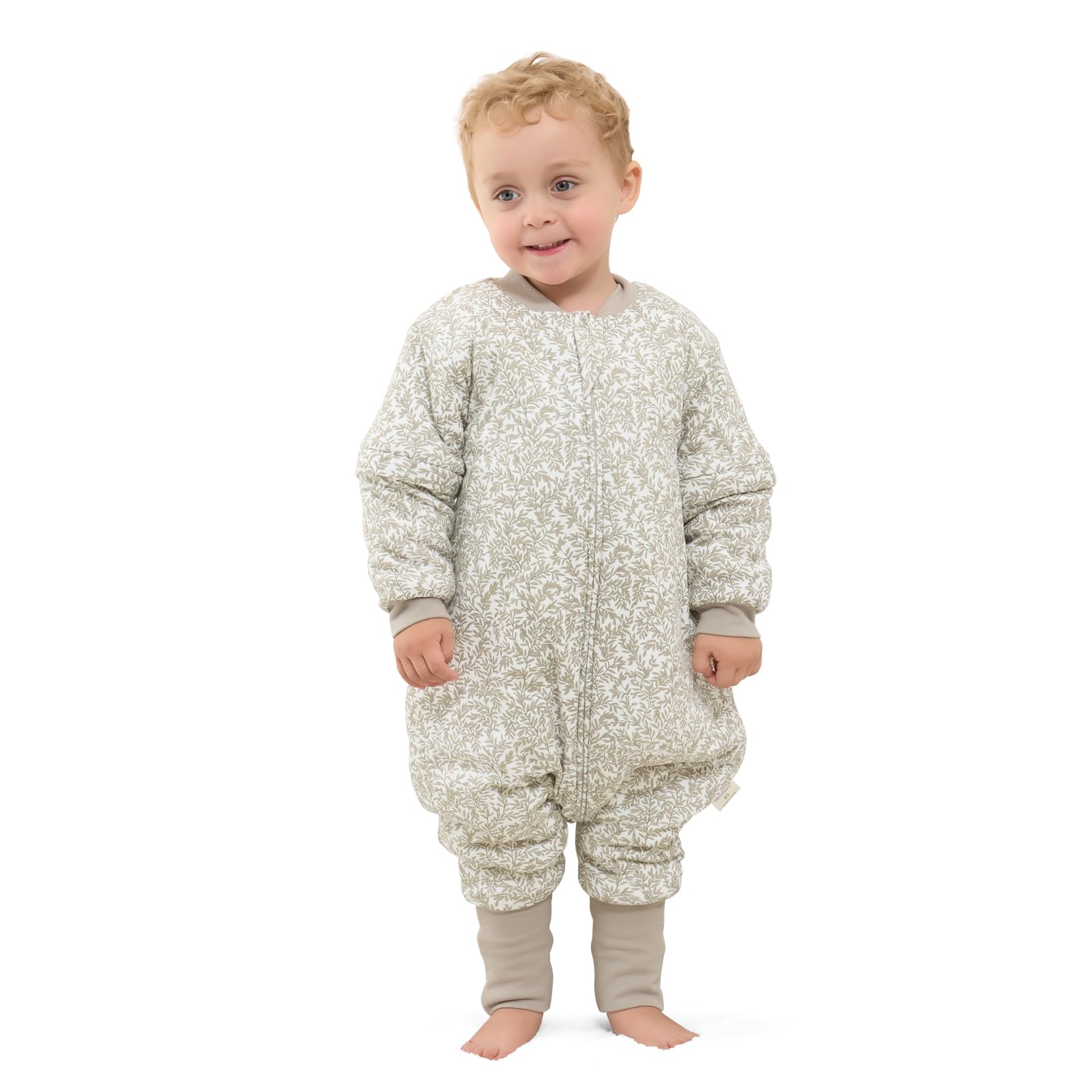 Mosebears Baby Schlafsack mit Beinen 18-36 Monate – Warm gefüttert mit abnehmbaren Ärmeln