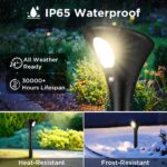 Ainostone Solarleuchten 3er Set mit Bewegungsmelder – Warmweiss Gartenbeleuchtung IP65 – Bild 4