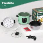 Macook Reiskocher 0,6L – Kompakter 2-in-1 Reiskocher & Dampfgarer für 3 Tassen – Bild 9
