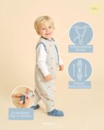 molis & co Baby-Schlafsack mit Füssen 80 cm – TOG 1 Baumwolle für Frühling & Herbst – Bild 3