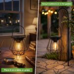 Kimjo Solarlaterne Hängend 2er Set – IP65 Wasserdicht mit Warmweiss LED für Garten & Balkon – Bild 6