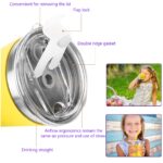 Hikrxya 5er Set Edelstahl Trinkbecher 350 ml mit Deckel & Silikonstrohhalmen – Auslaufsicher & Wiederverwendbar – Bild 5