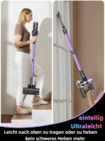 NYXAL Akku Staubsauger 52 kPA – Kabellos 45 Min für Hartböden & Teppiche – Bild 5