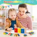 WEVOL 3-in-1 Montessori Holzspielzeug – Motorik & Lernspiel für Kleinkinder ab 1 Jahr – Bild 2