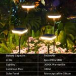 Ainostone Solar-Gartenleuchten 4er Set – 34 Lumen Warmweiss IP65 Wasserdicht für Garten – Bild 6