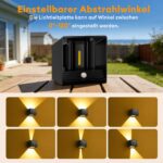 TuyLuxe Solar Wandleuchte 2er-Set mit Bewegungsmelder – 3 Modi, IP65 wasserdicht für Garten – Bild 6
