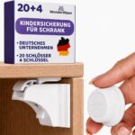 WunderHippo Magnetische Kindersicherung 20er-Set – Unsichtbarer Magnetverschluss für Schränke & Schubladen