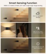 FULEN 4er-Set LED-Wandleuchte mit Bewegungsmelder & Fernbedienung – 600 lm, 5000 mAh Akku – Bild 4