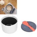 Tbest Mikrowellen-Reiskocher 2L mit Dampfgarer – Schnelle Reiszubereitung für alle Microwellen – Bild 4