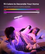 PopoIron LED-Wandleuchte mit 7500 mAh Akku – 360° drehbar, Fernbedienung & 15 RGB-Farben – Bild 2