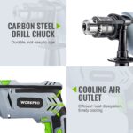 WORKPRO Schlagbohrmaschine 850W – 2in1 Hammer & Bohrer mit 360° Griff & Zubehör – Bild 7