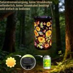 2er Set Sonnenblumen Solarlampen – Wasserdichte Gartenlaternen mit Tragegriff für Aussen – Bild 7