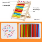 DYOUen Abakus 28 x 21 cm – Rechenschieber für Grundschüler mit Zählstäben & Zahlenkarten – Bild 7