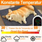 70x45cm Haustier-Heizkissen mit Temperaturregelung & 13 Timer – Bissfest & Maschinenwaschbar – Bild 3