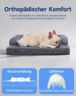 KSIIA Orthopädisches Hundebett 88x55x15cm für grosse Hunde – Waschbar & Wasserdicht – Bild 3