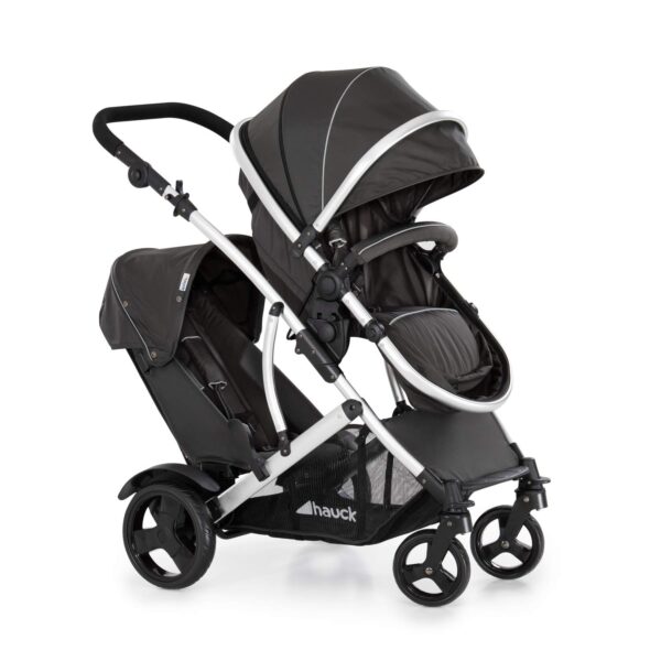 hauck Duett 2 Geschwisterwagen – Umbaubar zur Babywanne für zwei Kinder bis 15 kg