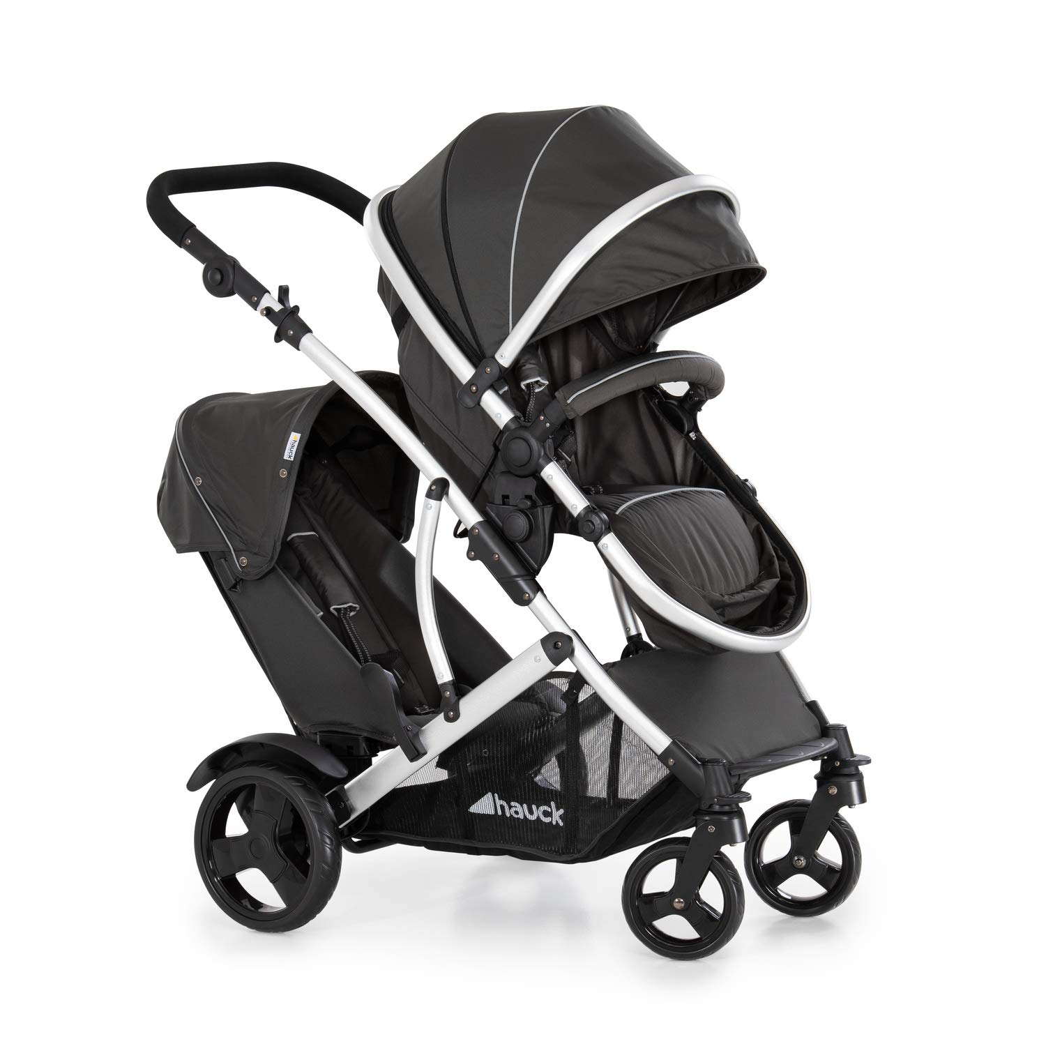 hauck Duett 2 Geschwisterwagen – Umbaubar zur Babywanne für zwei Kinder bis 15 kg