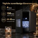 COSTWAY Eiswürfelmaschine für Eiskugeln – 150 Stück/Tag, 5cm Kugeln, Selbstreinigung – Bild 5